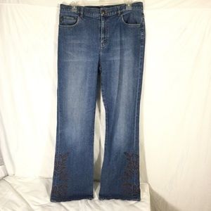 Lauren Jeans Co Western Embroidered Studded Jeans